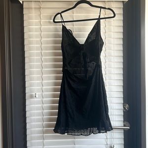 William B- Black Eyelet Mini Dress